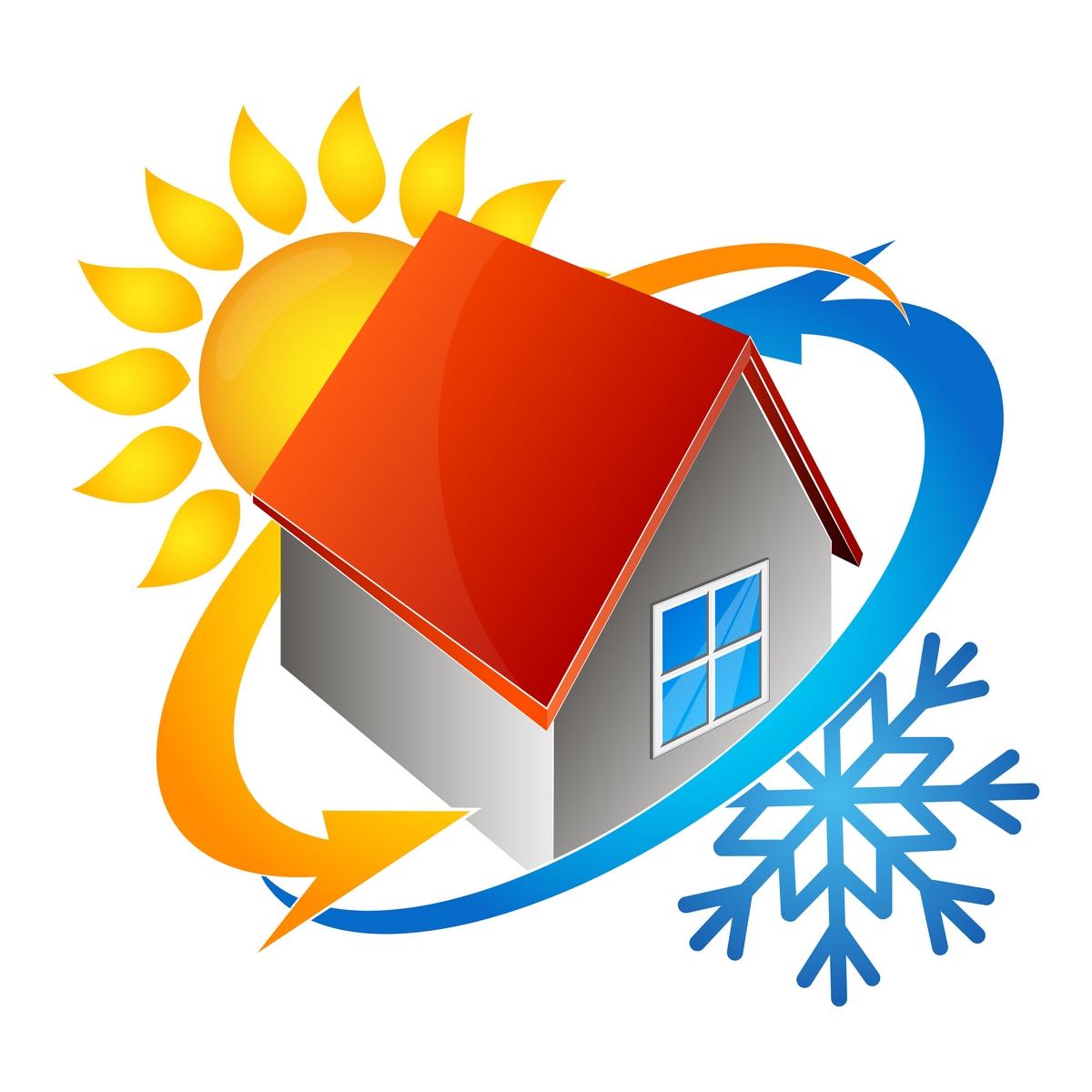 Illustration d’une maison protégée du froid et de la chaleur grâce à une bonne isolation extérieure